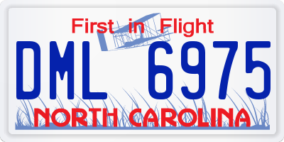 NC license plate DML6975