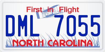 NC license plate DML7055