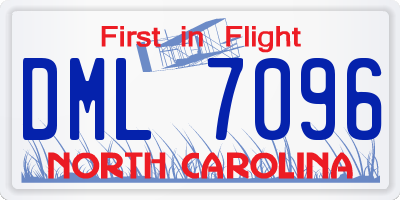 NC license plate DML7096