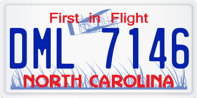 NC license plate DML7146