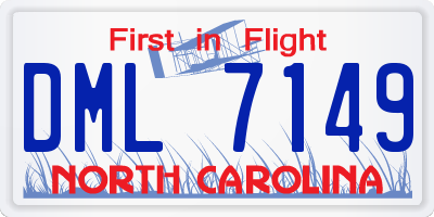 NC license plate DML7149