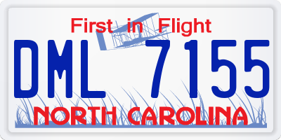 NC license plate DML7155