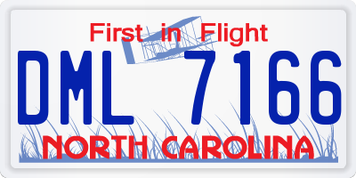 NC license plate DML7166