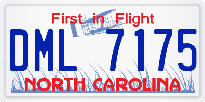 NC license plate DML7175