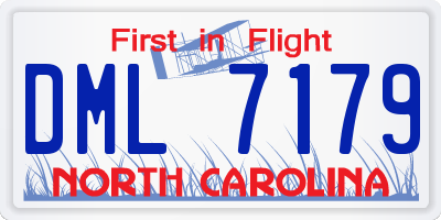 NC license plate DML7179