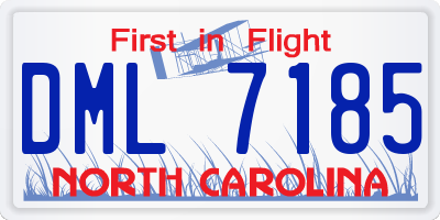 NC license plate DML7185