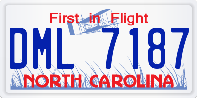 NC license plate DML7187
