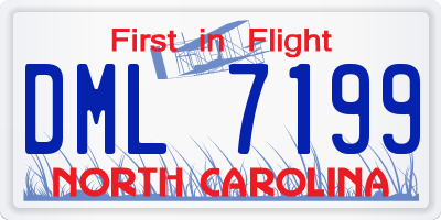 NC license plate DML7199