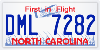 NC license plate DML7282