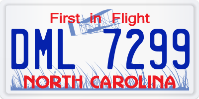 NC license plate DML7299
