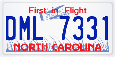 NC license plate DML7331