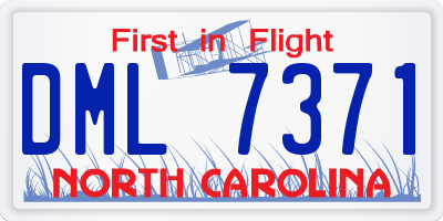 NC license plate DML7371