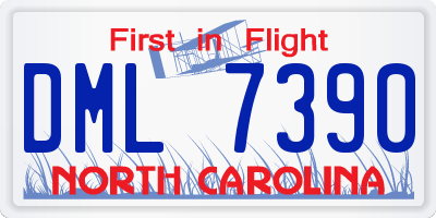 NC license plate DML7390