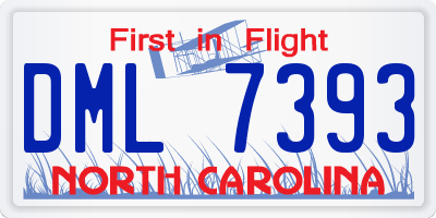 NC license plate DML7393