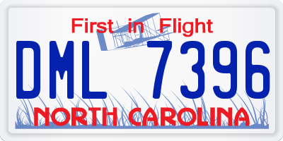 NC license plate DML7396