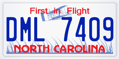 NC license plate DML7409