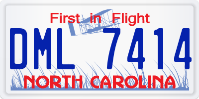 NC license plate DML7414