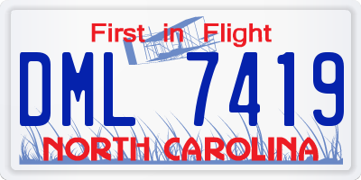 NC license plate DML7419