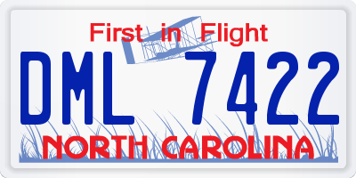 NC license plate DML7422