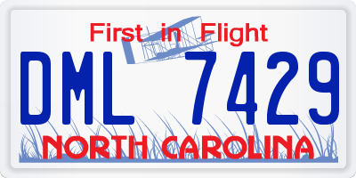 NC license plate DML7429