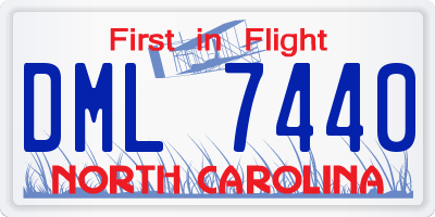 NC license plate DML7440