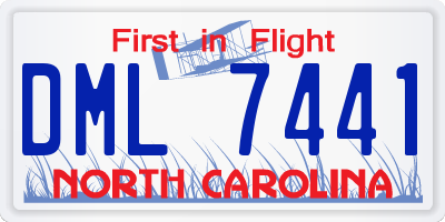 NC license plate DML7441