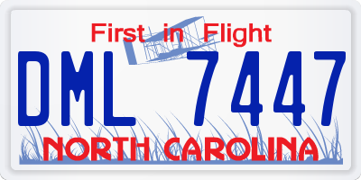 NC license plate DML7447