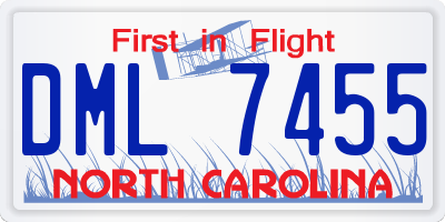 NC license plate DML7455