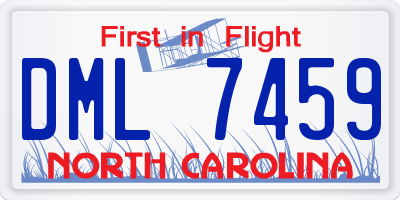 NC license plate DML7459