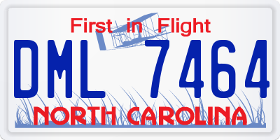 NC license plate DML7464