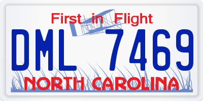 NC license plate DML7469