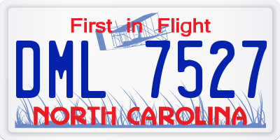 NC license plate DML7527