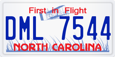 NC license plate DML7544