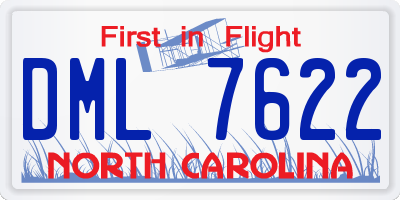 NC license plate DML7622