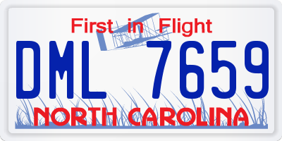 NC license plate DML7659