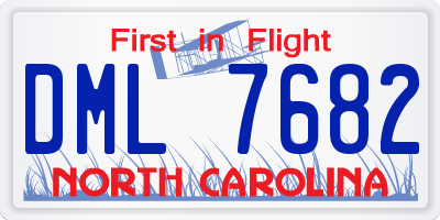 NC license plate DML7682