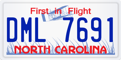 NC license plate DML7691