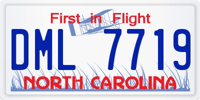 NC license plate DML7719