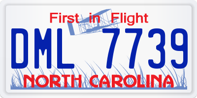 NC license plate DML7739