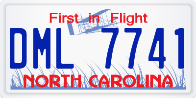 NC license plate DML7741