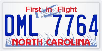 NC license plate DML7764