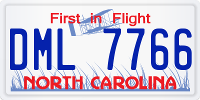 NC license plate DML7766