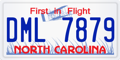 NC license plate DML7879