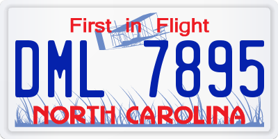 NC license plate DML7895