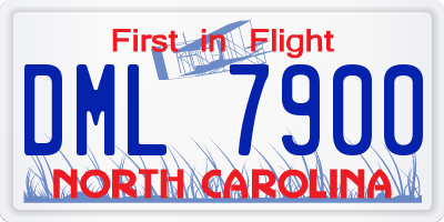 NC license plate DML7900