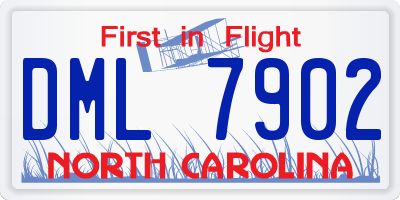 NC license plate DML7902