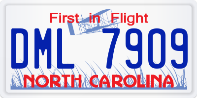 NC license plate DML7909