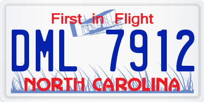 NC license plate DML7912