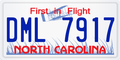 NC license plate DML7917