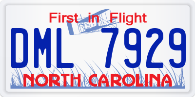NC license plate DML7929